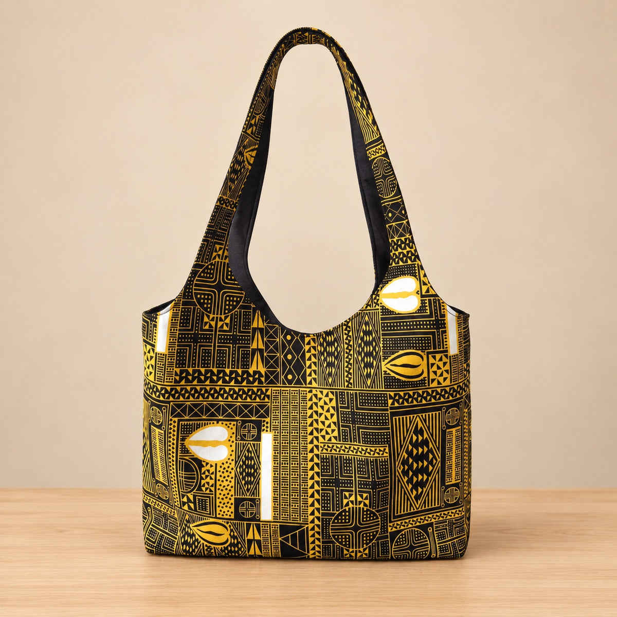 Boho Bag - Gold Mudcloth